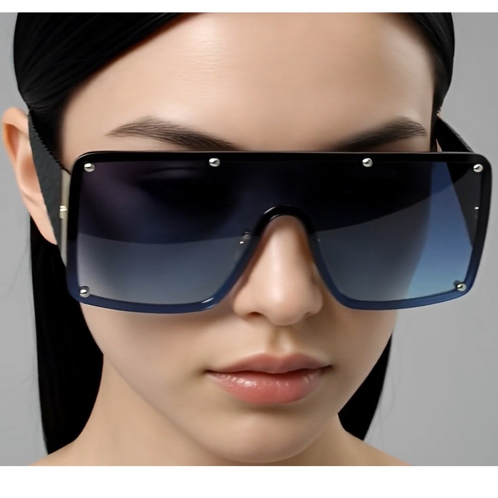 Women Sunglasses Big Large‎ Frame Gold Frame Fashion Eyewear Luxury Celebrity